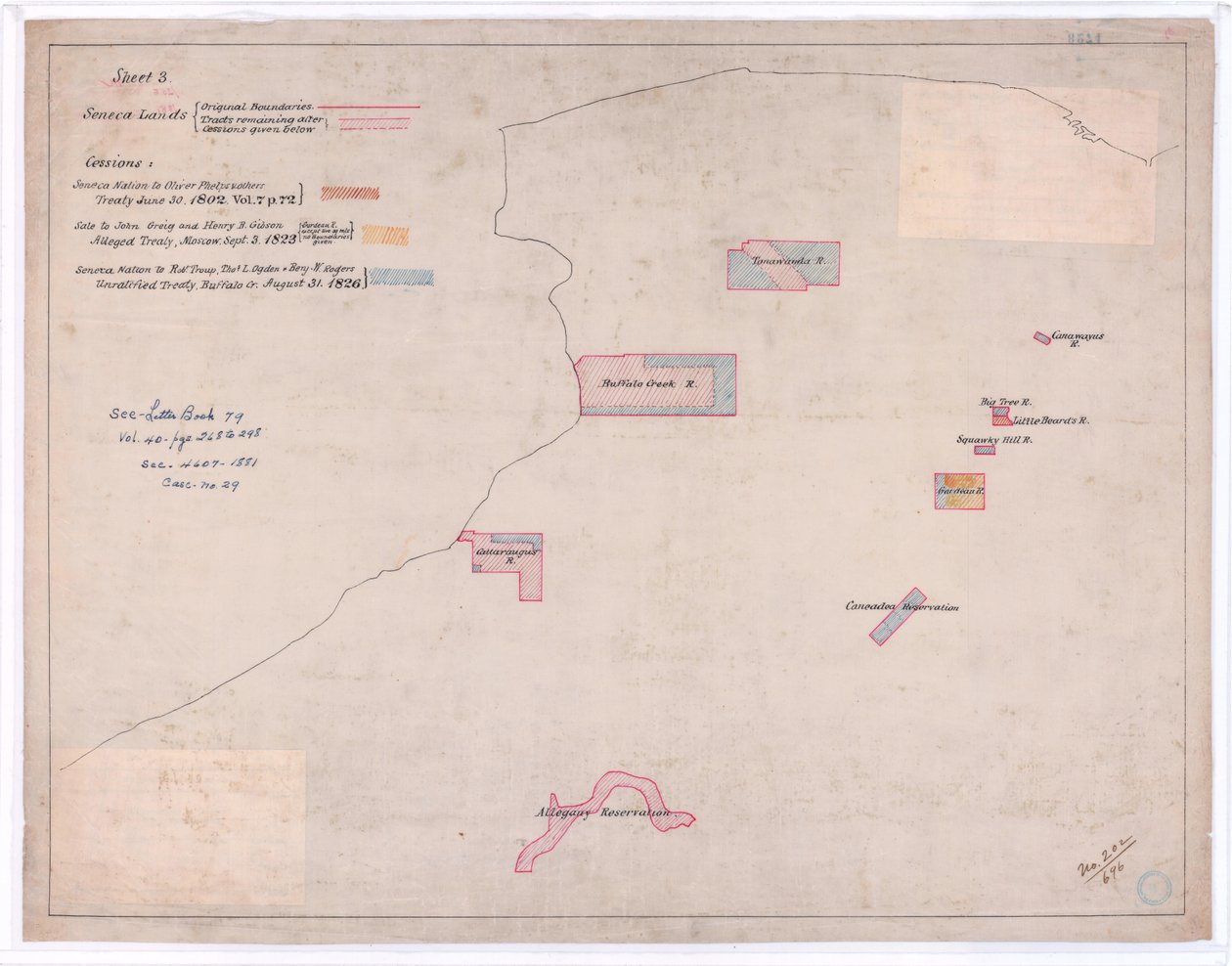 Tierras de Séneca después de 1826 (impresión) de American School