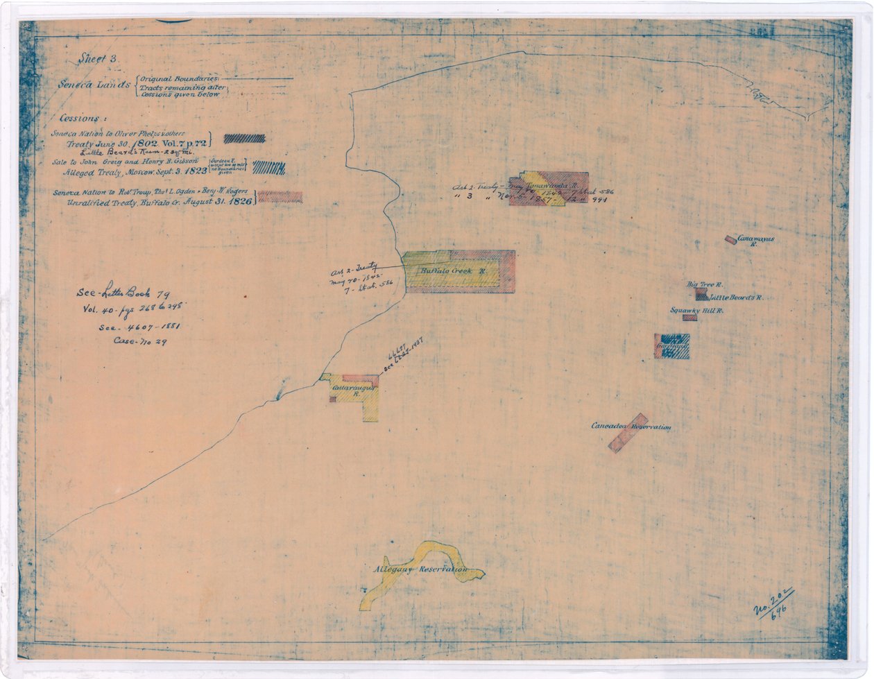 Tierras de Séneca en 1926 (impresión) de American School