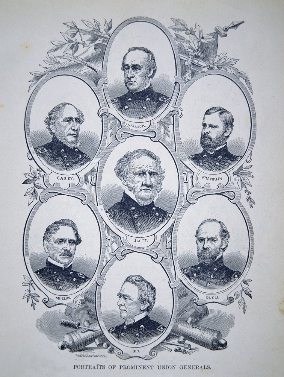 Siete generales prominentes de la Guerra Civil Americana de American School