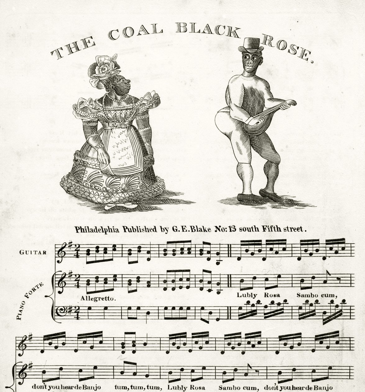 Partitura de The Coal Black Rose de American School