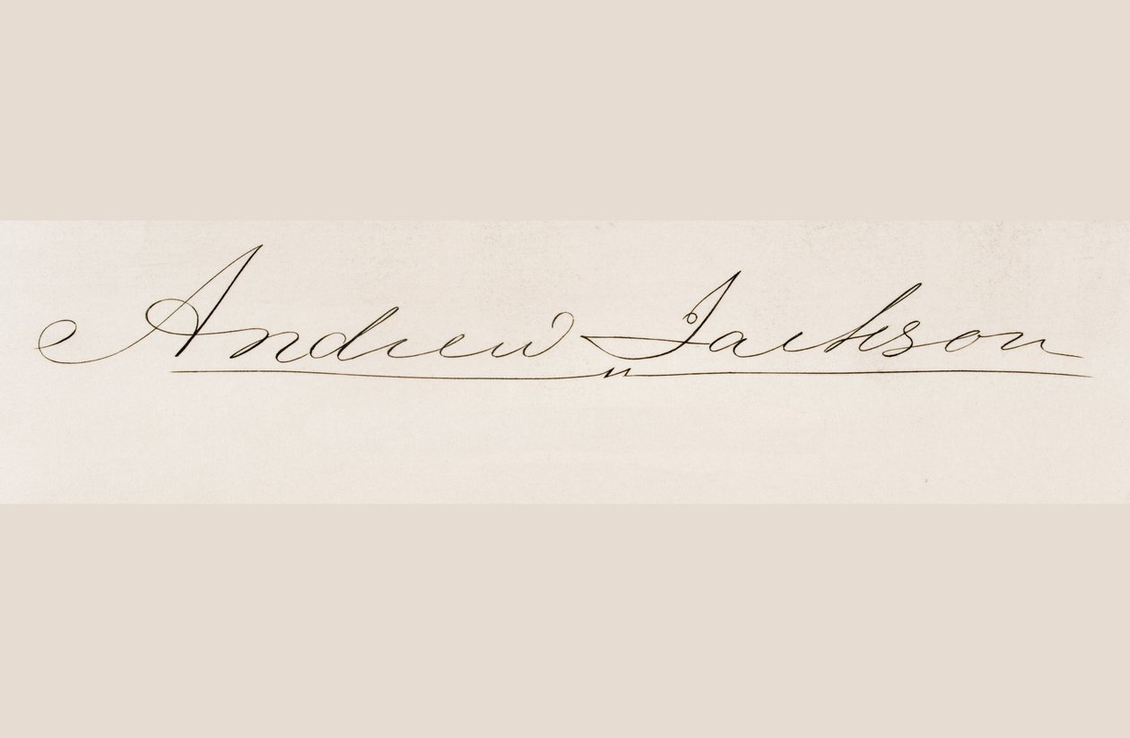 Firma de Andrew Jackson de American School