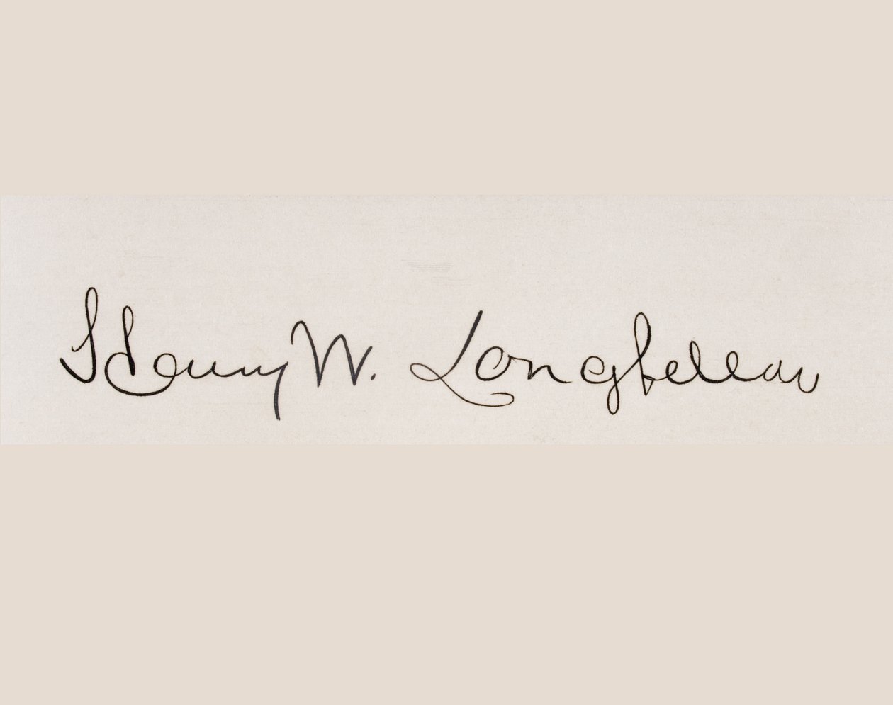 Firma de Henry Wadsworth Longfellow de American School