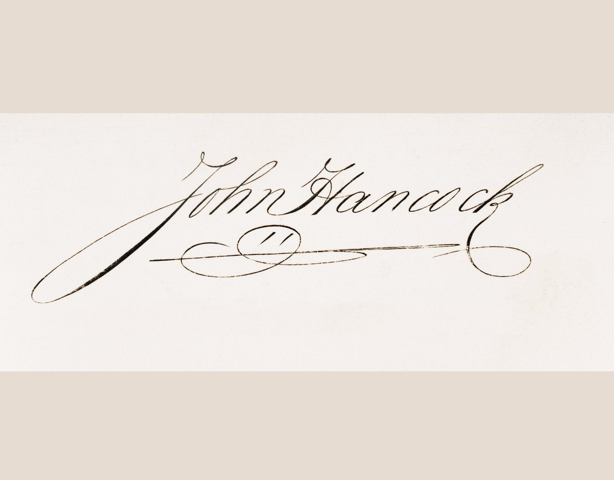 Firma de John Hancock de American School