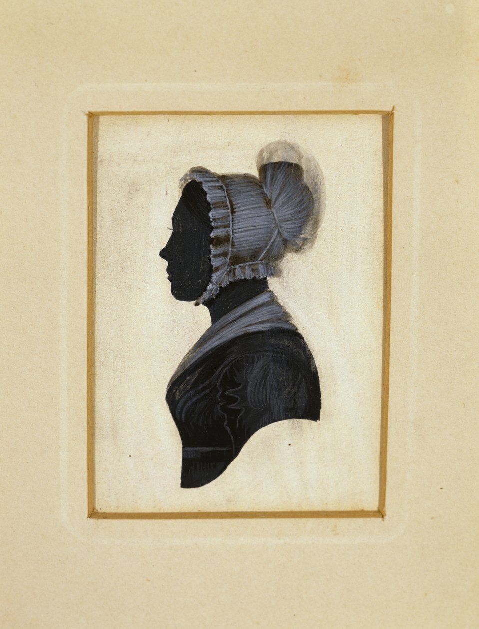 Silueta de una dama, c. 1830-1840 de American School