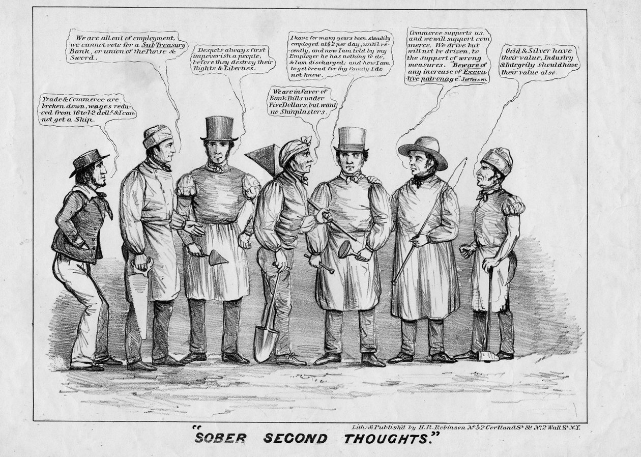 Segundas reflexiones sobrias, publicado por H R Robinson, Nueva York, 1839 de American School