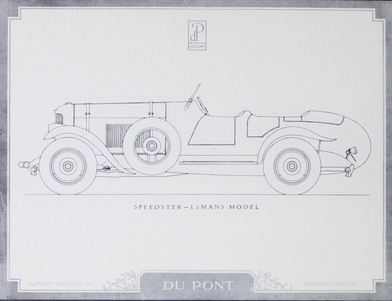 Speedster - Modelo LeMans, Automóviles DuPont, 1921 de American School