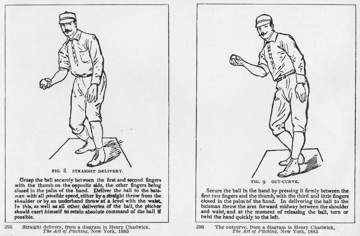 Diagramas de Entrega Recta y Curva Exterior de Henry Chadwick 