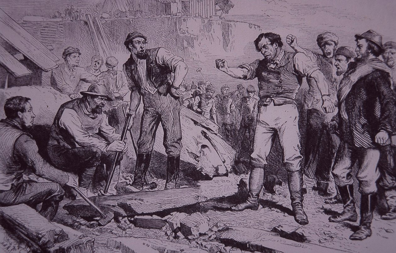 Trabajadores en huelga amenazan a trabajadores no huelguistas en el sitio de construcción de American School