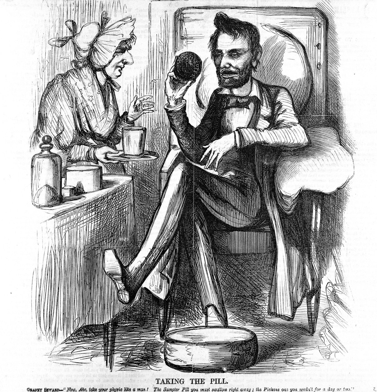 Tomando la píldora, del Humor de la Guerra de American School