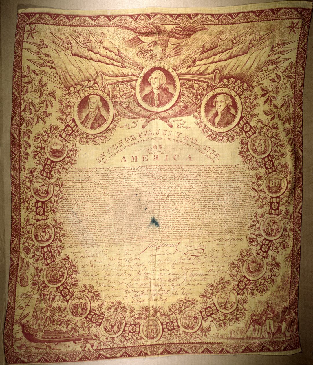 Tapiz que conmemora la firma de la Declaración de Independencia de American School