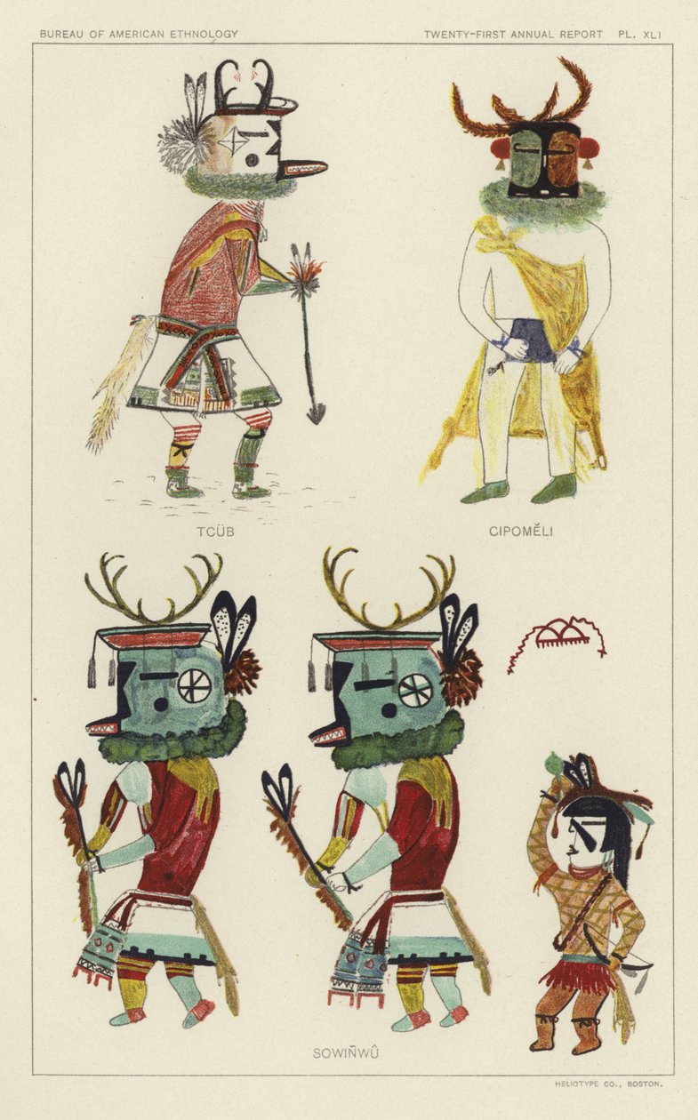 Tcub, Cipomeli, Sowinwu (litografía en color) de American School