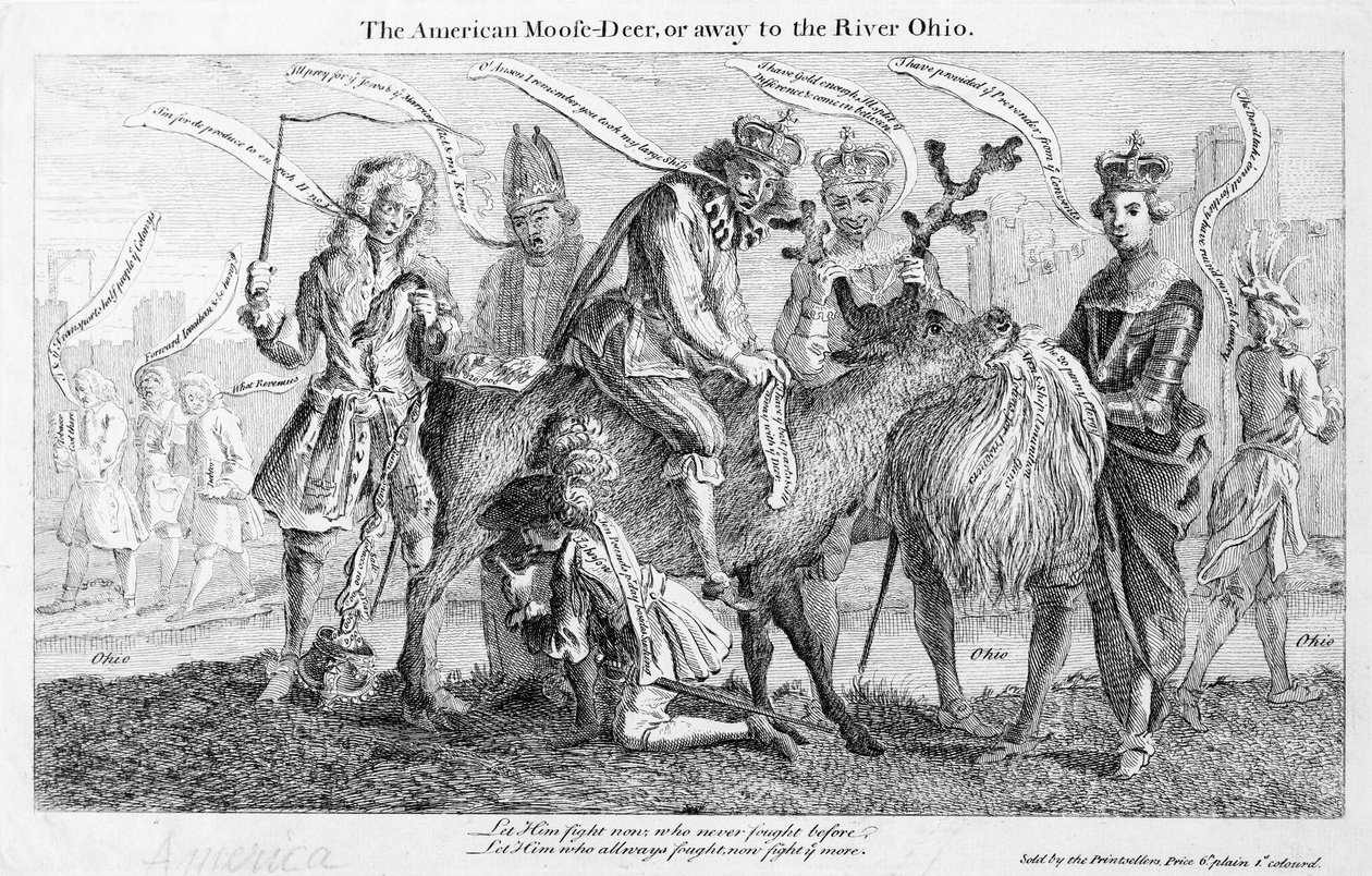 El ciervo alce americano o, camino al río Ohio de American School