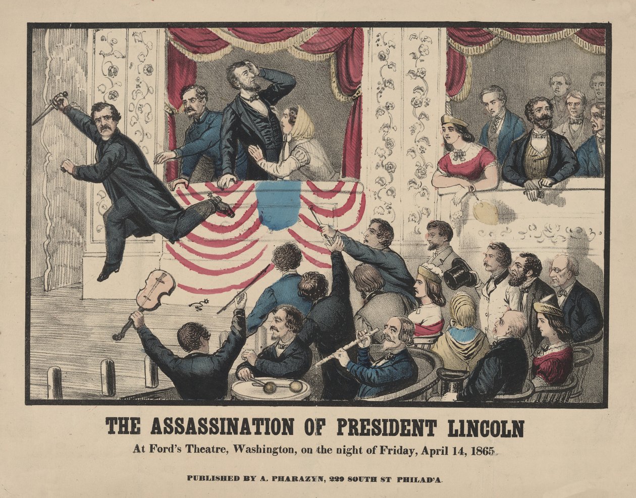 El Asesinato del Presidente Lincoln en el Teatro Ford, Washington, la noche del viernes 14 de abril de American School