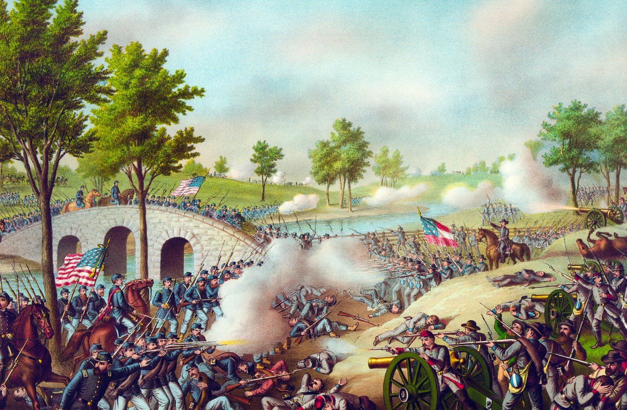 La Batalla de Antietam, 1862 de American School