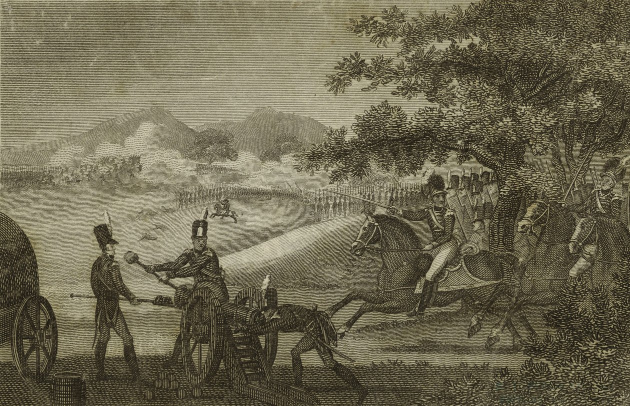La Batalla de Guilford, 1780-90 de American School
