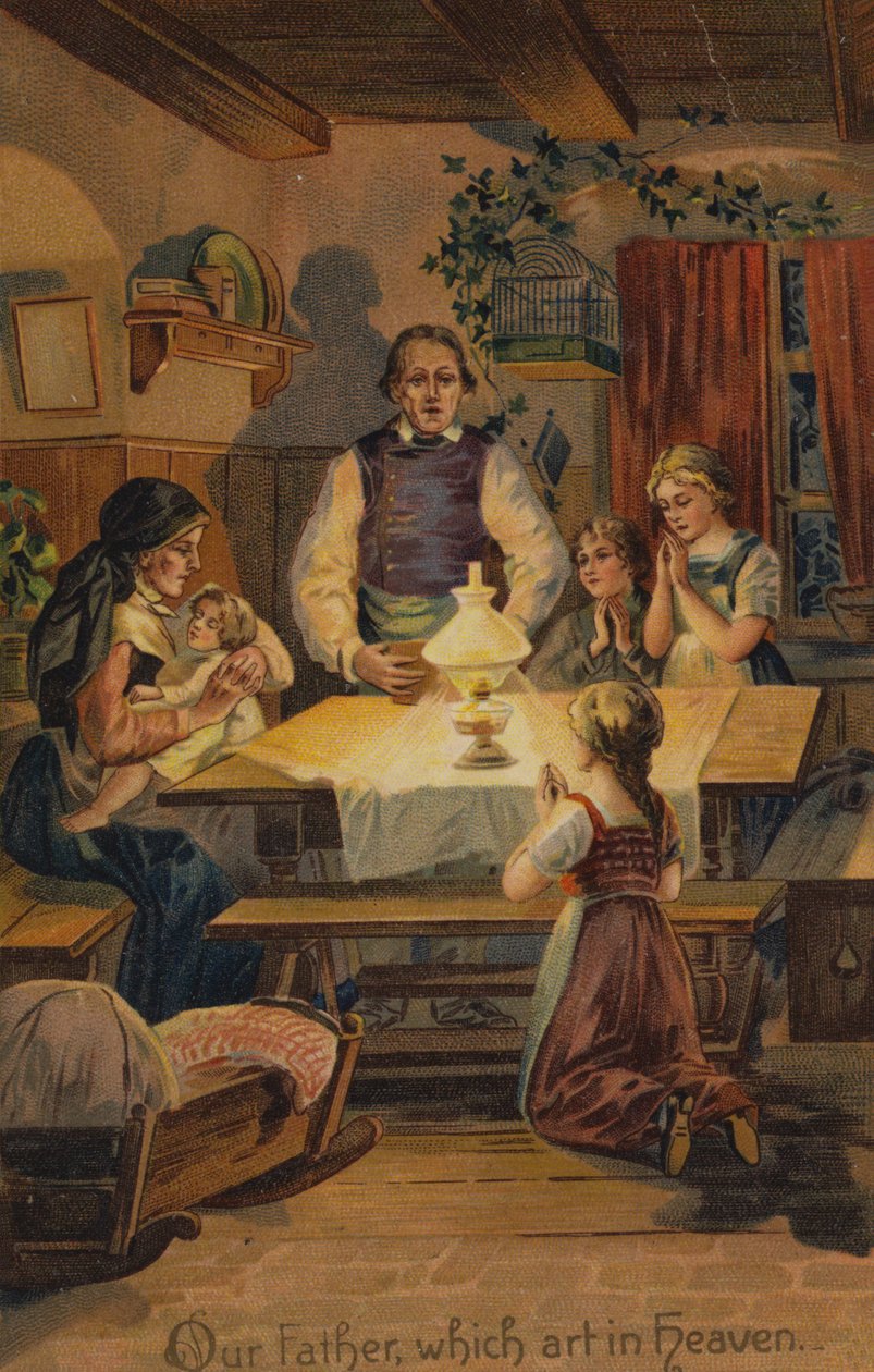 Padre Nuestro que estás en los cielos (cromolito) de American School