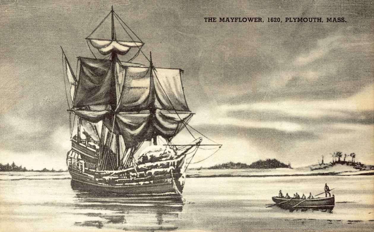 El Mayflower en Plymouth, Massachusetts de American School