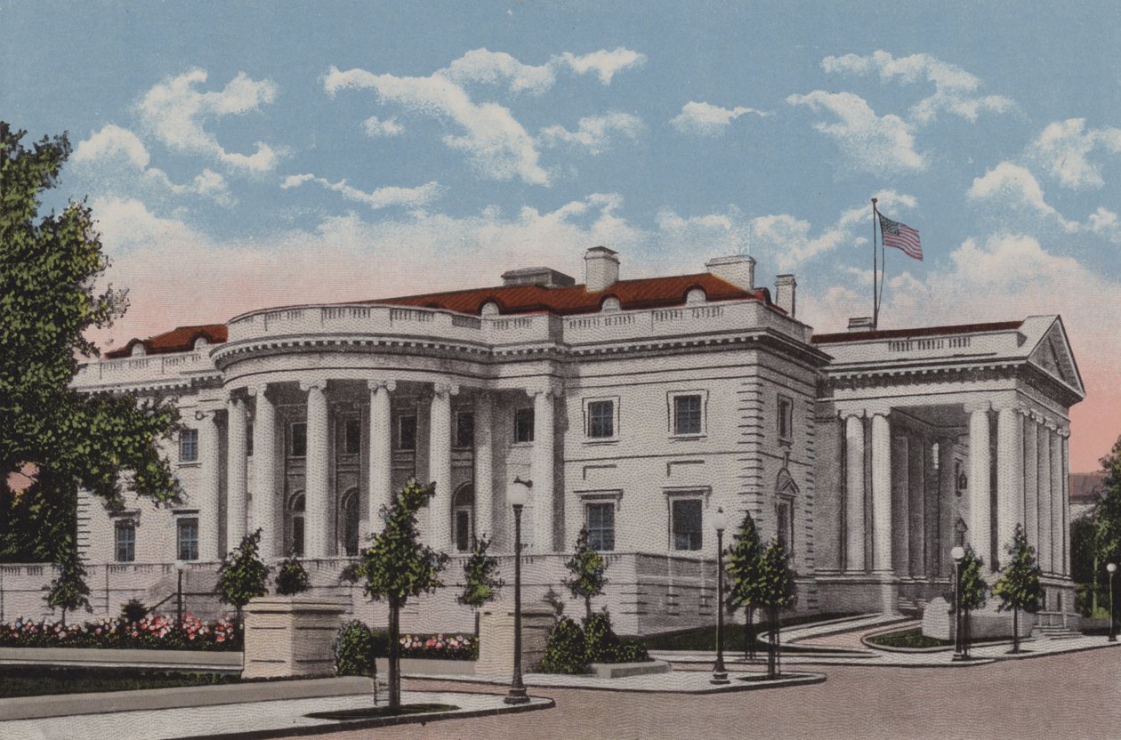 The Memorial Continental Hall, Washington DC (litografía en color) de American School