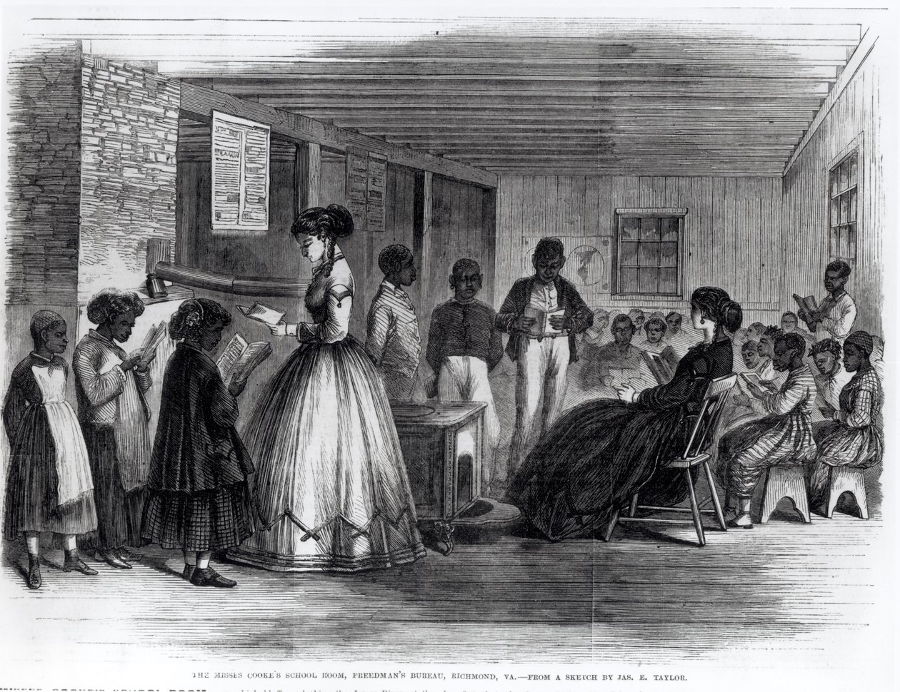 El aula de las señoritas Cooke, Oficina de Libertos, Richmond, Va., de 