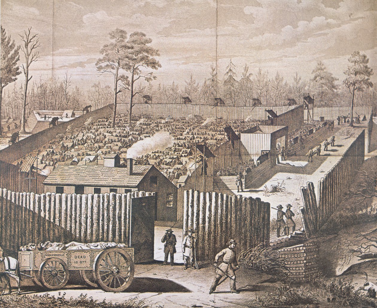 El campo de prisioneros de guerra en Andersonville de American School