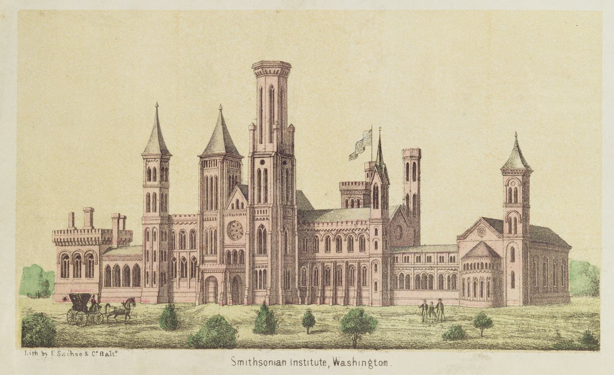 El Instituto Smithsonian, Washington, publicado por E. Sachse de American School