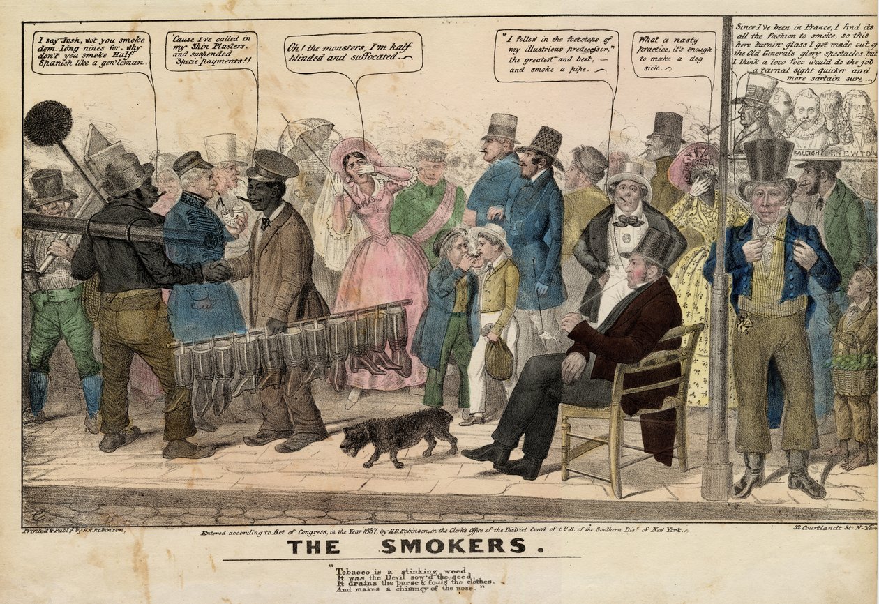 Los fumadores, c.1837 de American School