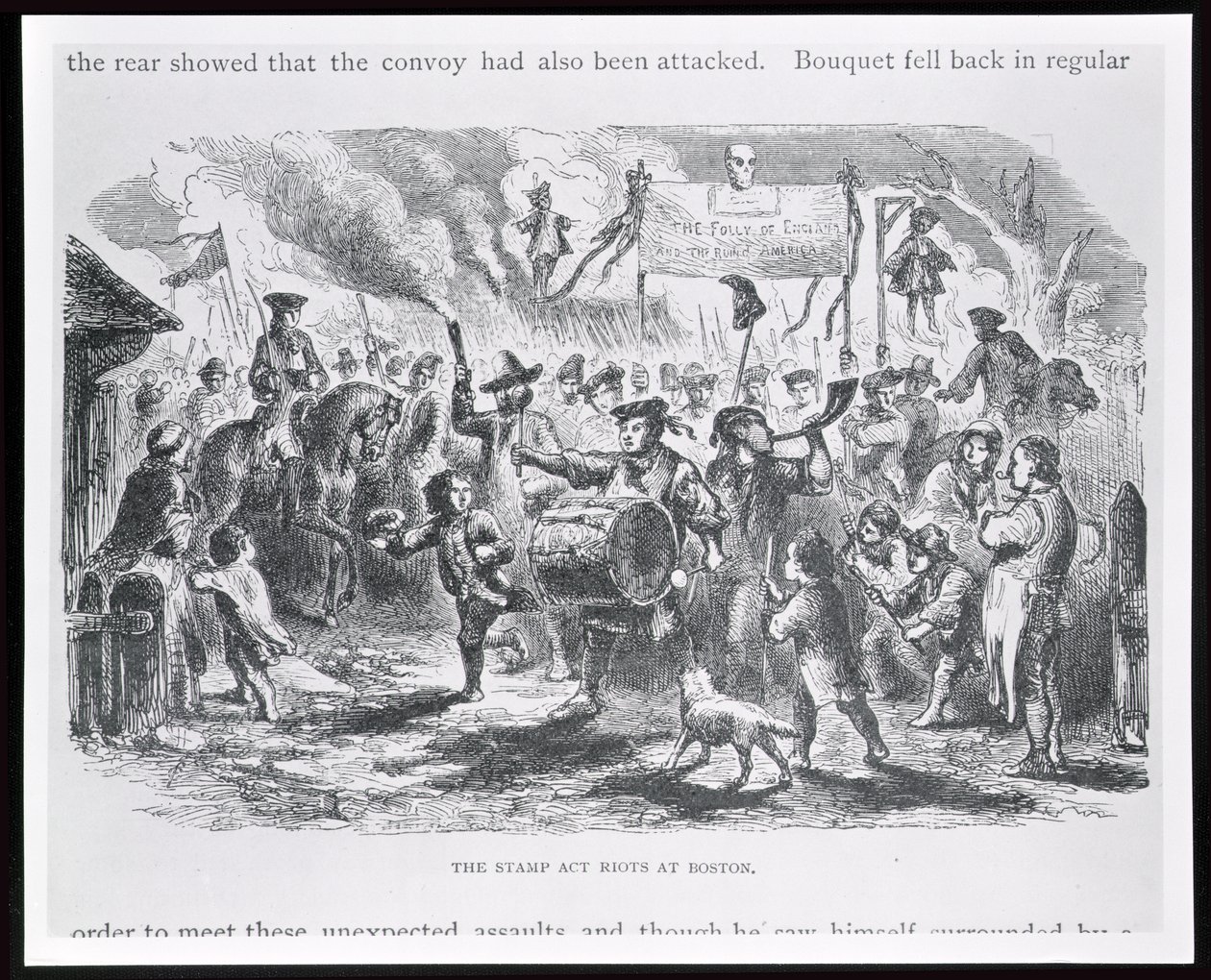 Los disturbios de la Ley del Timbre en Boston, 25 de agosto de 1765, de 
