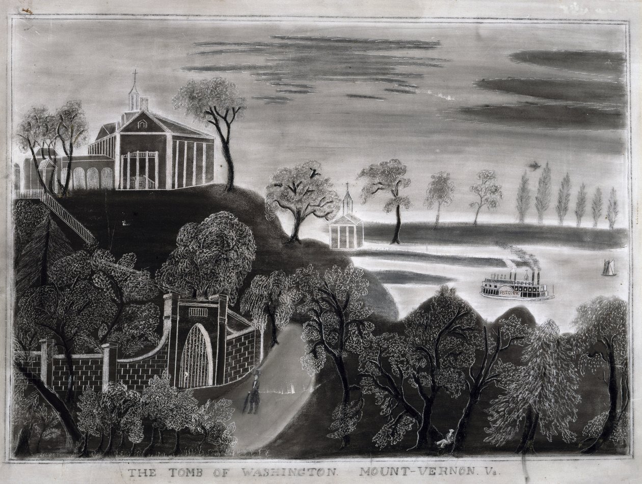 La tumba de Washington, Mount Vernon, Va., después de 1807 de American School