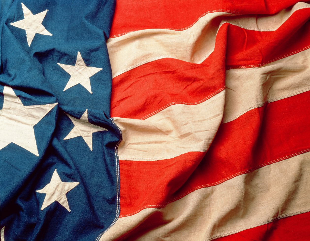 Bandera de los Estados Unidos, antes de 1912 (detalle) de American School