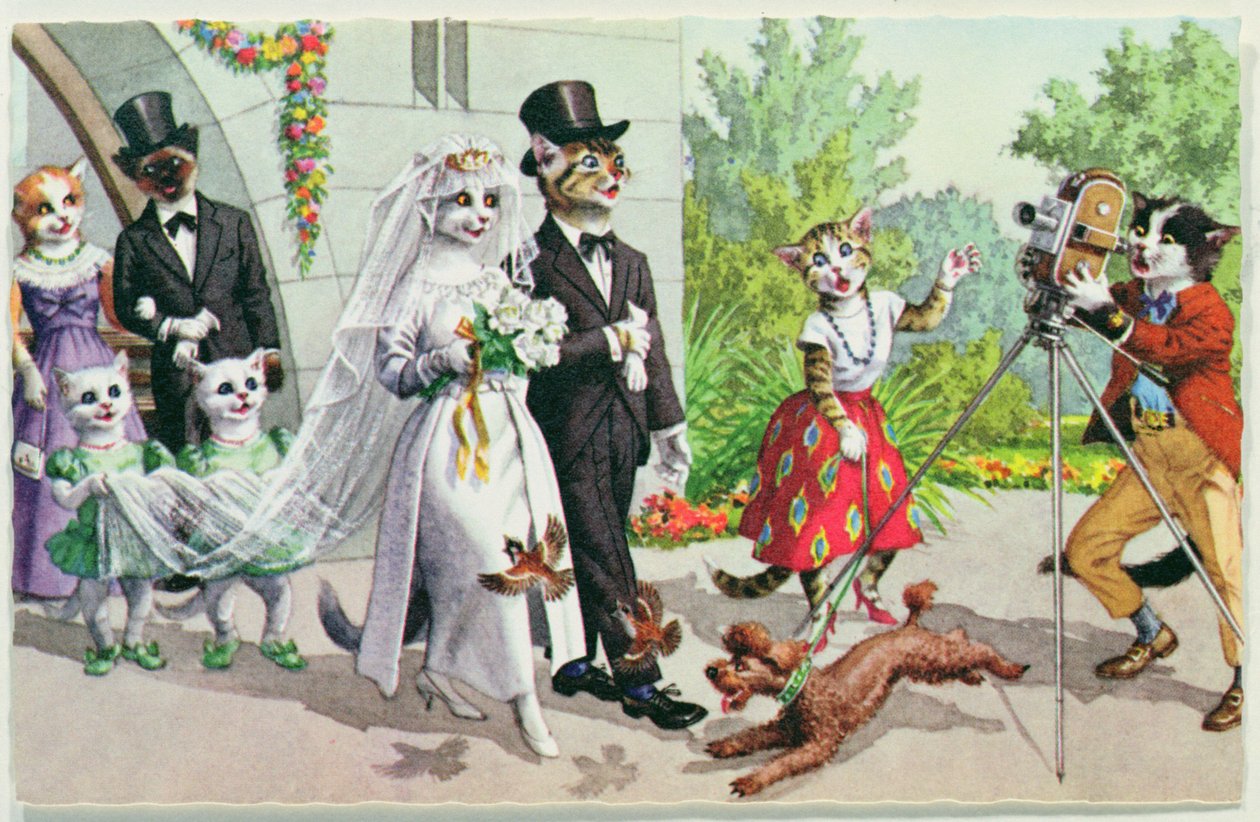 The Wedding, postal estadounidense de principios del siglo XX de American School