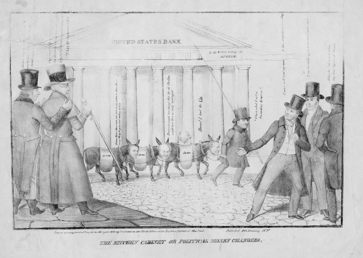 El gabinete de cocina, o, Cambiadores de dinero políticos, 1833 de American School