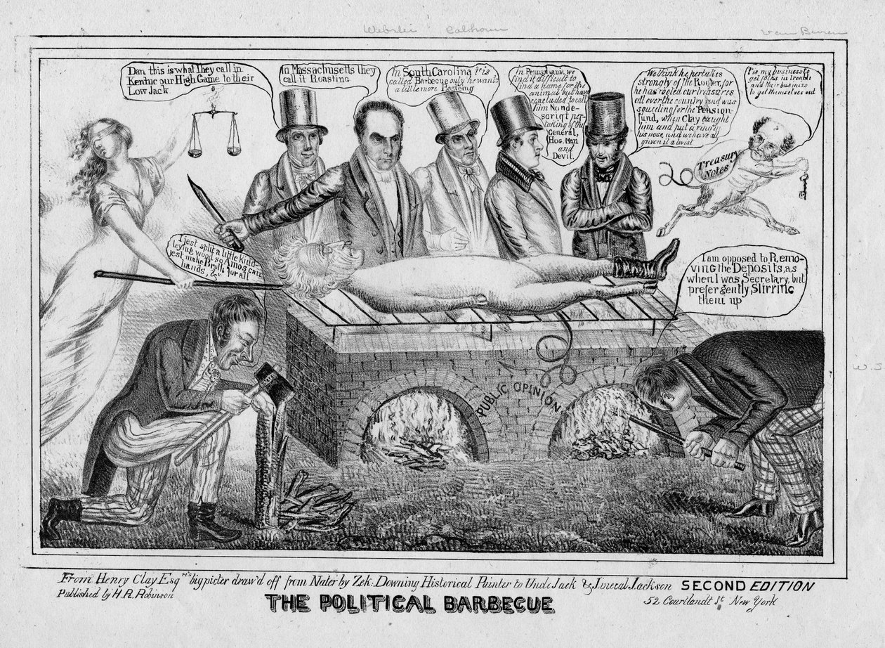 La barbacoa política, c.1835 de American School