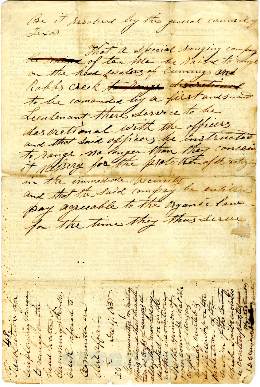 Al Pueblo de Texas sobre el asedio de la guarnición mexicana en San Antonio de Béxar, 10 de diciembre de 1835 de American School