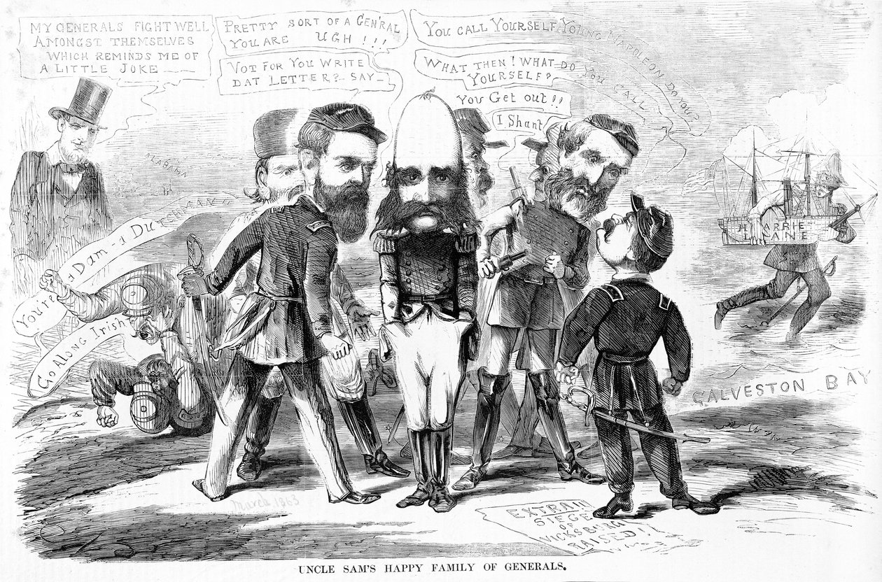 La feliz familia de generales del Tío Sam, c.1863 de American School