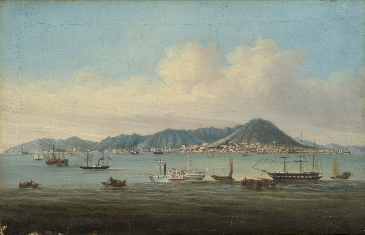 Vista de Hong Kong, 1850 de American School