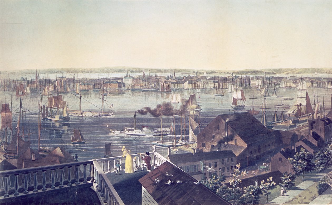 Vista de Manhattan desde Brooklyn, 1837 de American School