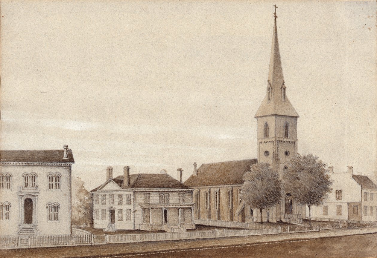 Vista de Petersburg, Virginia (acuarela sobre papel) de American School