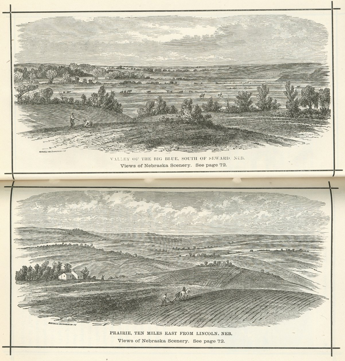Vistas del paisaje de Nebraska de American School