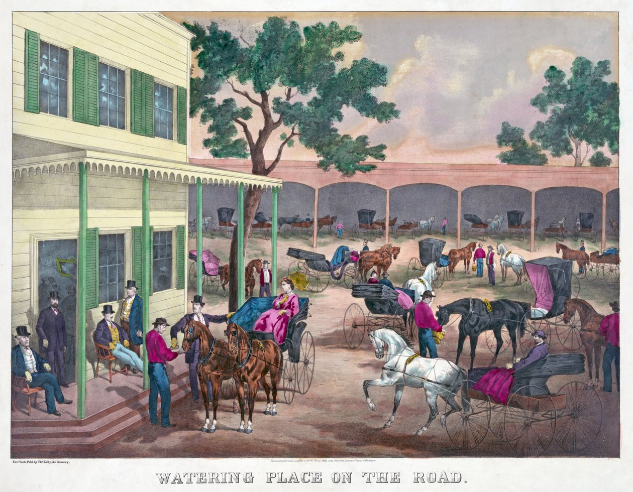 Lugar de Riego en el Camino, pub. 1870 de American School