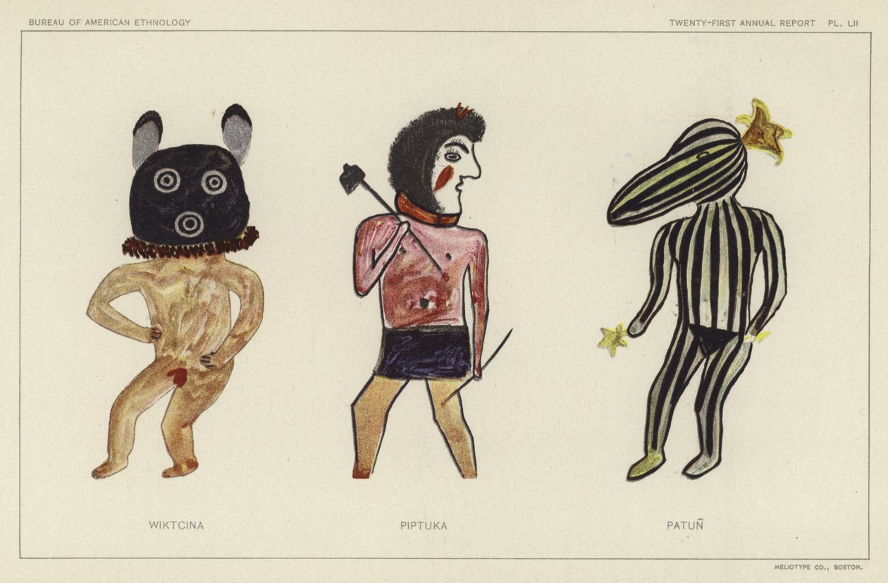 Wiktcina, Piptuka, Patun (litografía en color) de American School
