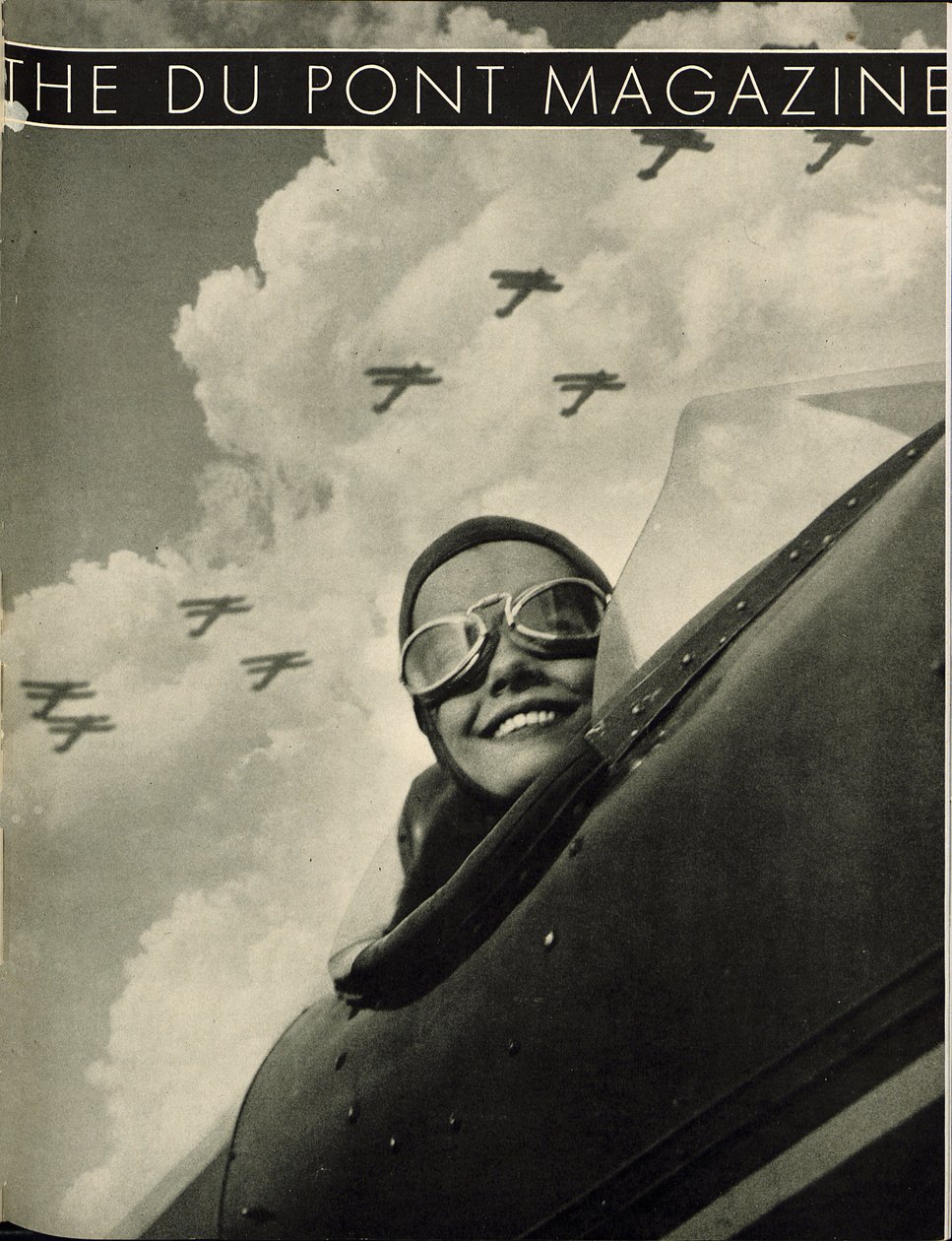 Alas en alto, portada de la revista DuPont, mayo 1934 de American School