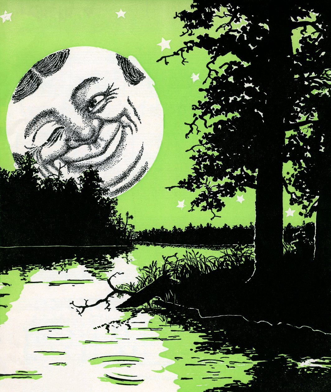 El guiño del "hombre en la luna" sobre un paisaje fluvial de American School