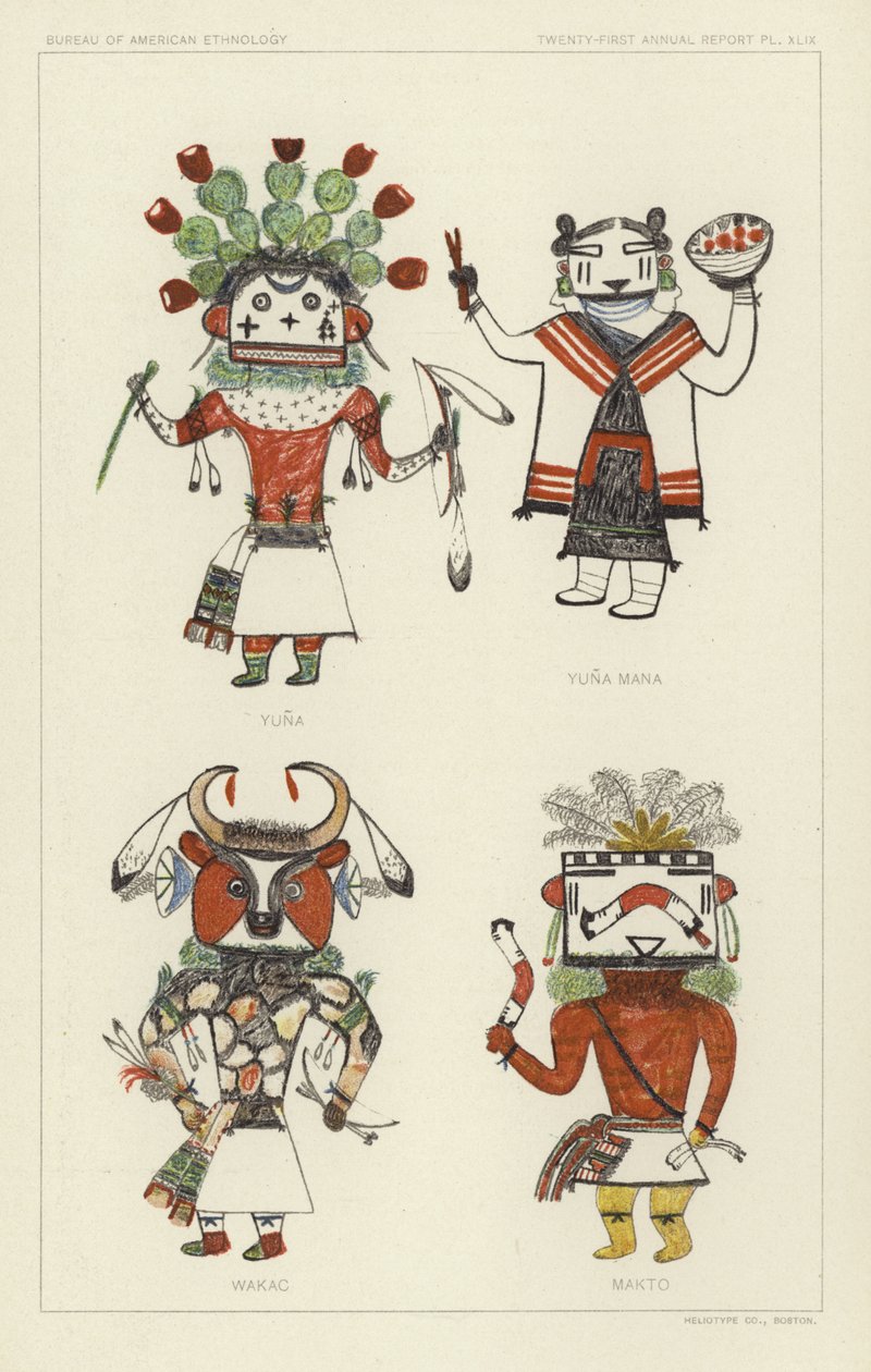 Yuna, Yuna Mana, Wakac, Makto (litografía en color) de American School