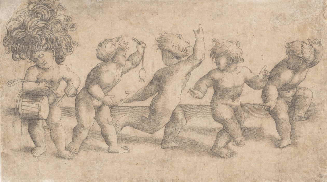 Cinco Putti Bailando de Amico Aspertini