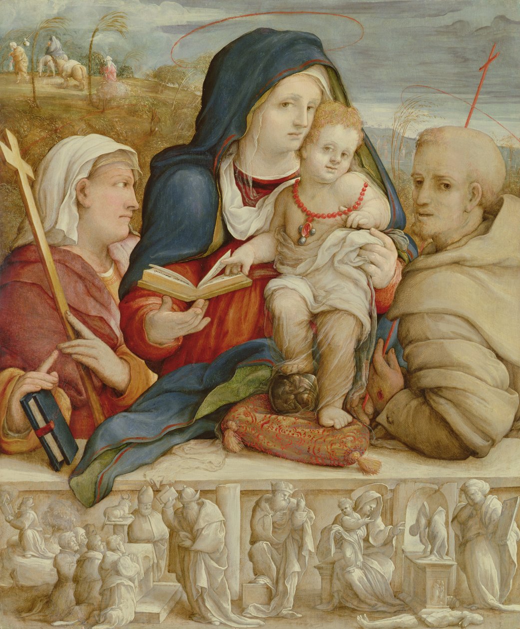 Virgen con el Niño y Santa Elena y San Francisco (óleo sobre tabla) de Amico Aspertini