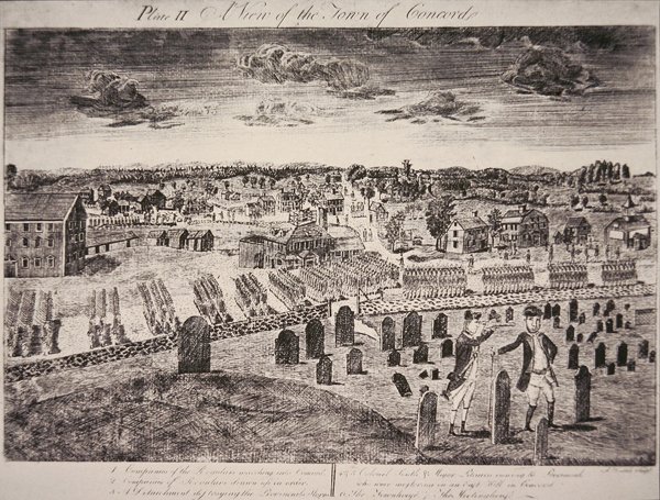 Vista de la ciudad de Concord de Amos Doolittle