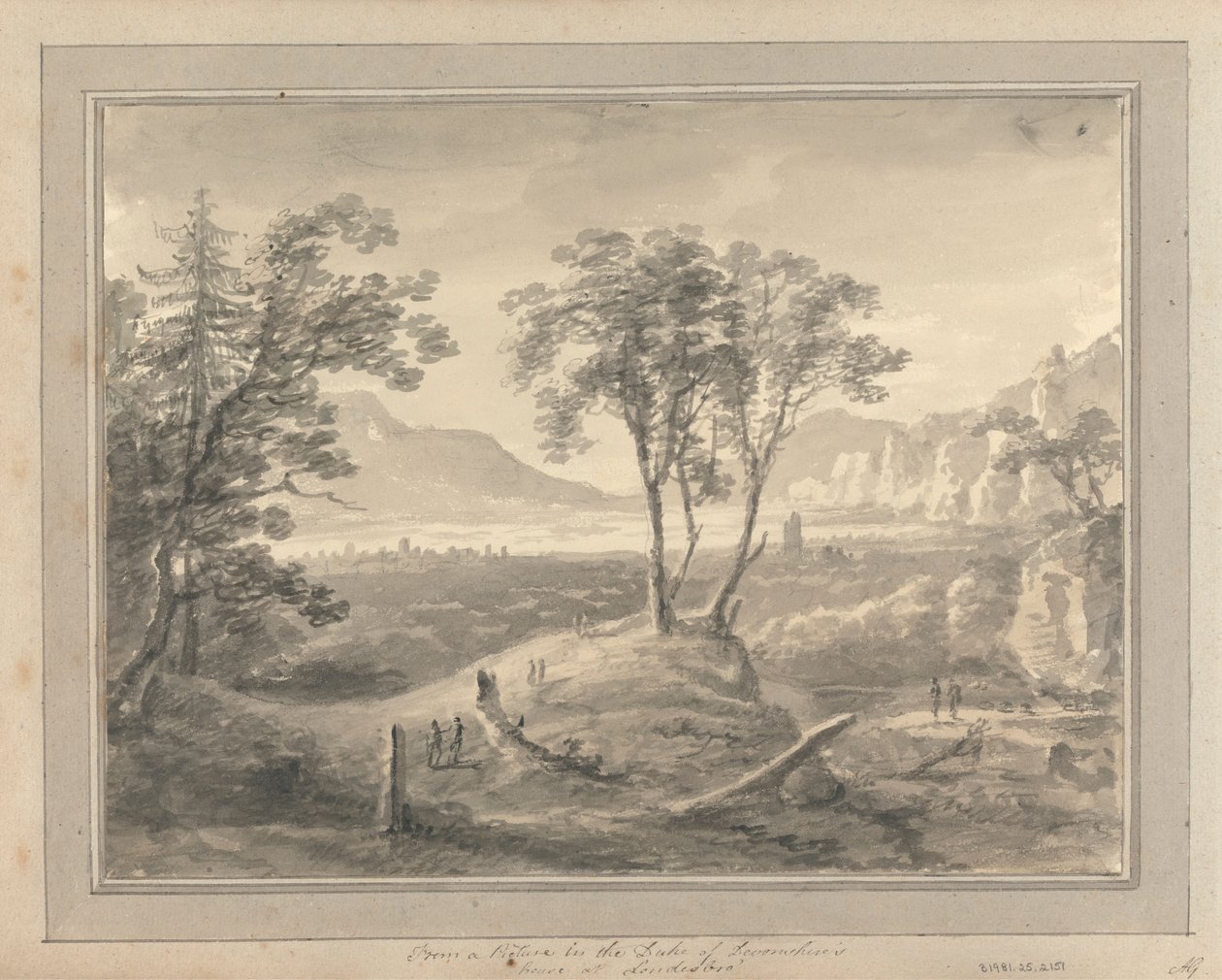 Vistas en Inglaterra, Escocia y Gales: De un cuadro de la casa del duque de Devonshire en Londesbro