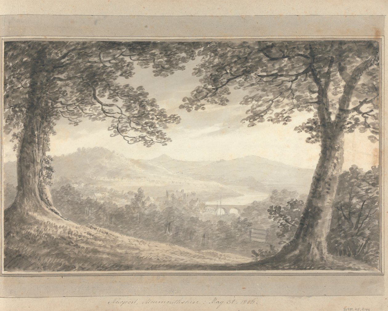 Vistas en Inglaterra, Escocia y Gales: Newport, Monmouthshire, 31 de mayo de 1806 de Amos Green