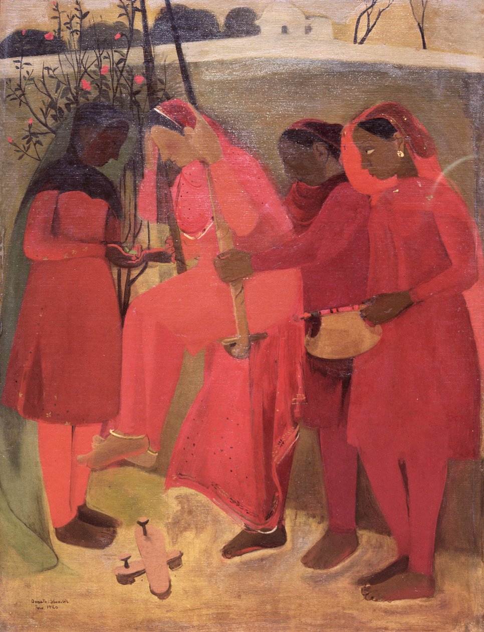 El columpio, 1940 de Amrita Sher-Gill