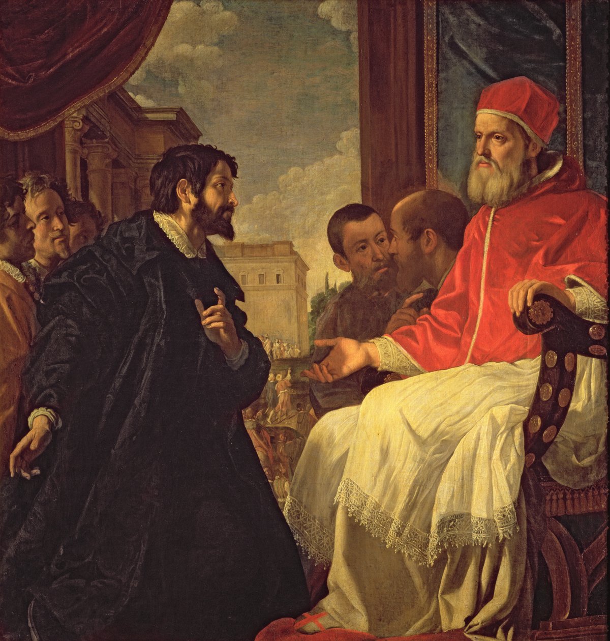 Miguel Ángel y el Papa Julio II de Anastasio Fontebuoni